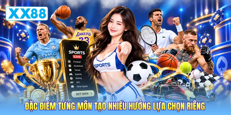 Đặc điểm từng môn tạo nhiều hướng lựa chọn riêng