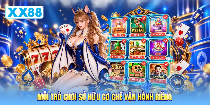 Mỗi trò chơi sở hữu cơ chế vận hành riêng
