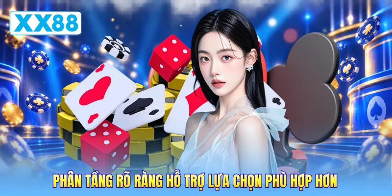 Phân tầng rõ ràng hỗ trợ lựa chọn phù hợp hơn